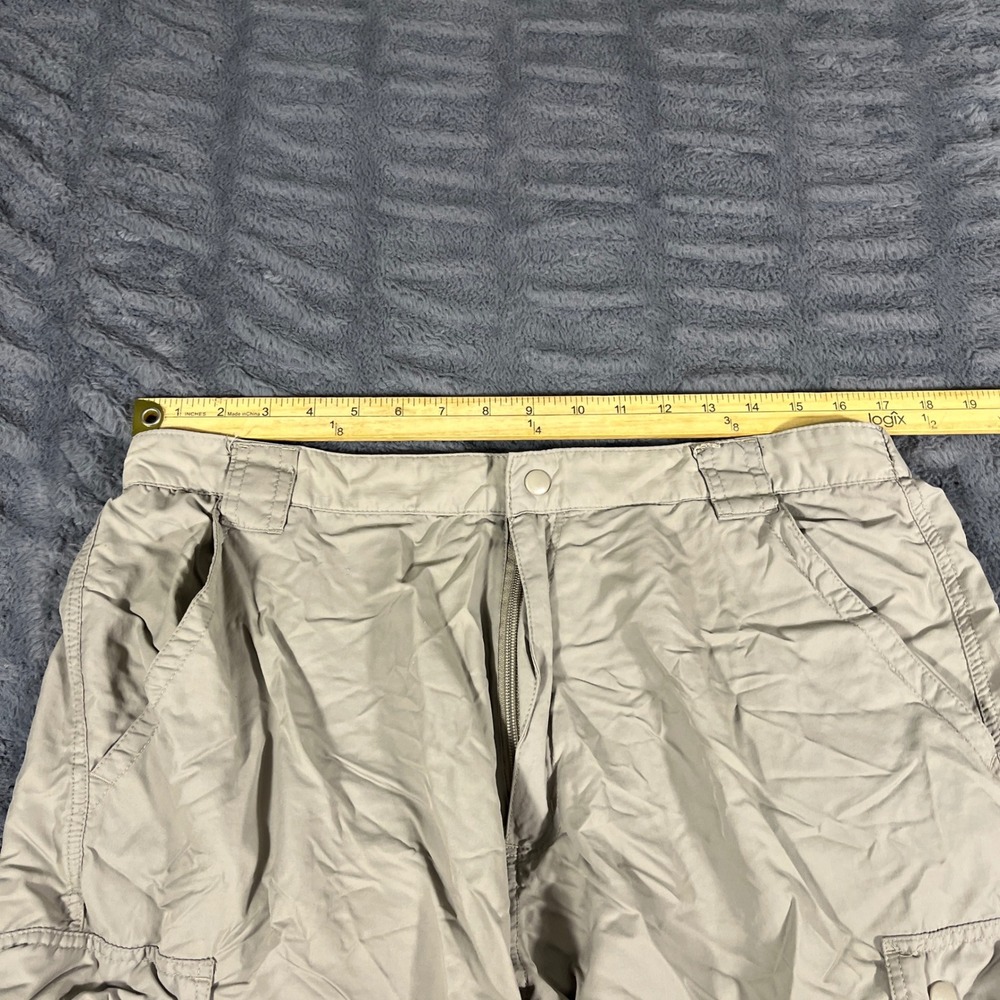Dakota Grizzly Large Convertible Cargo Pants Khaki Nylon Hiking Zip Off Leg - Picture 4 of 8